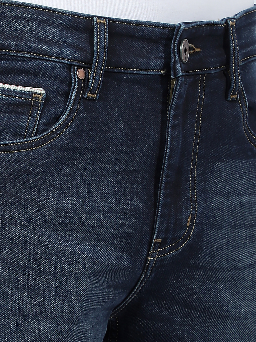 Numero Uno Men Faded Dark Blue Jeans